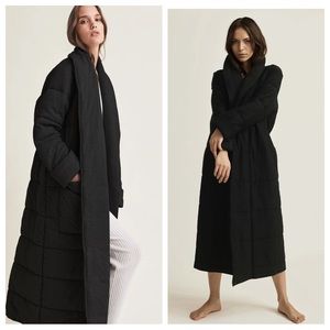 Skin Sierra Quilted Duvet Robe Black